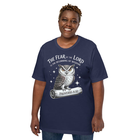 The Fear of the LORD is the beginning of wisdom Christian Bible Verse T-Shirt
